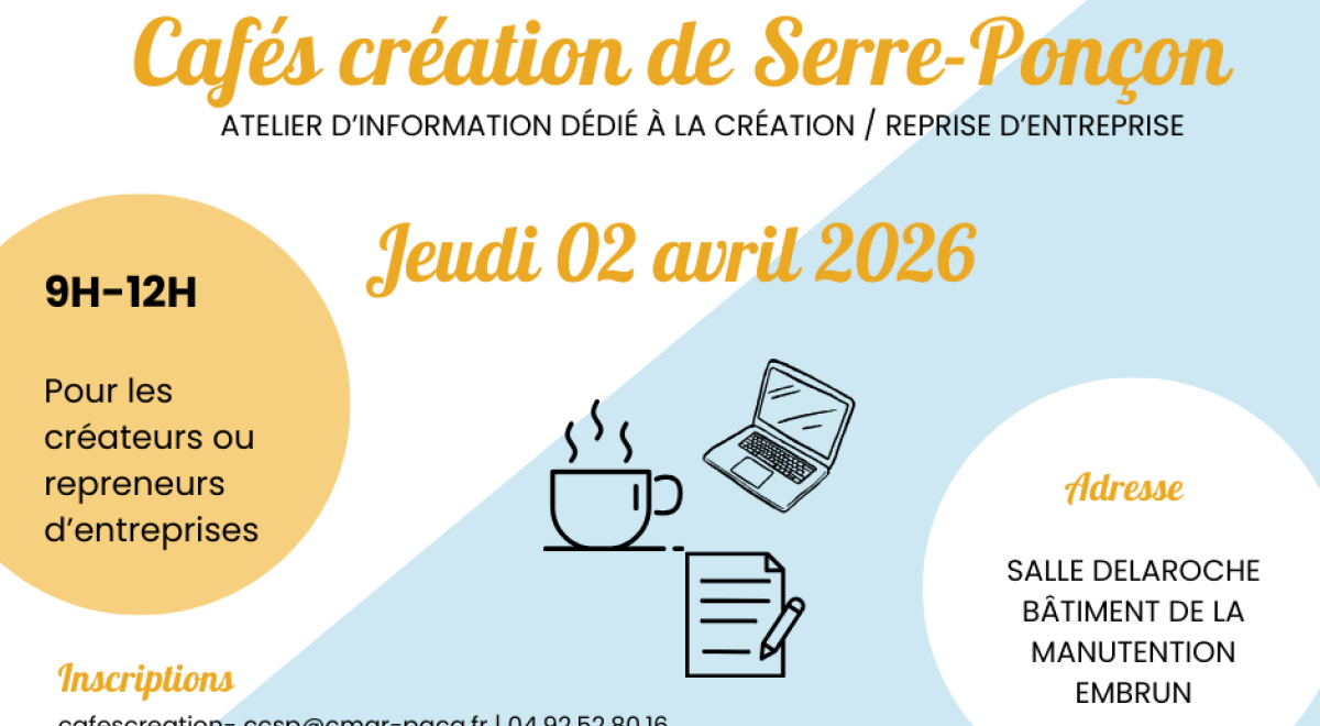 Cafés créa avril 2026