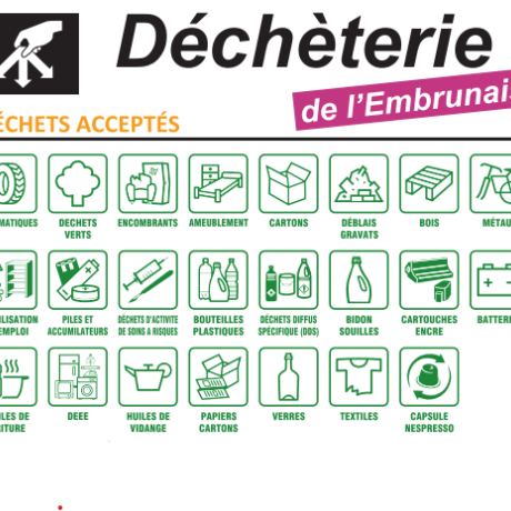 Déchets acceptés