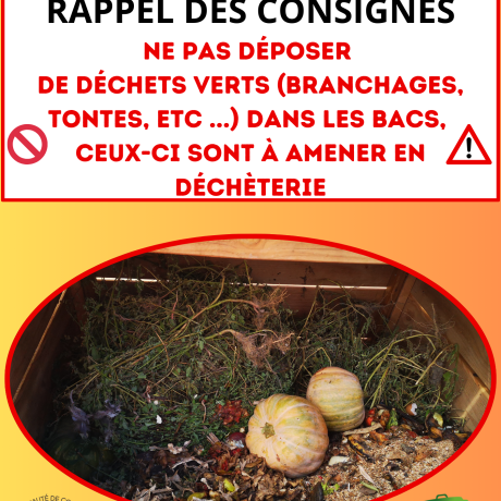 Rappel des consignes - sites de compostage partagé