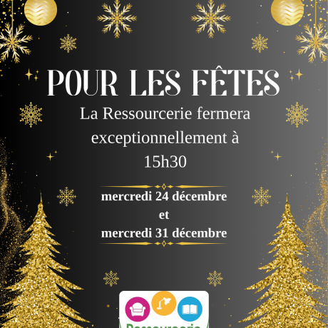 Ressourcerie - fermeture exceptionnelle