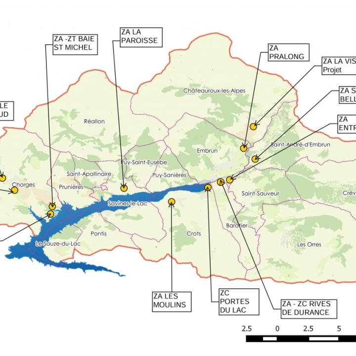 Carte des zones