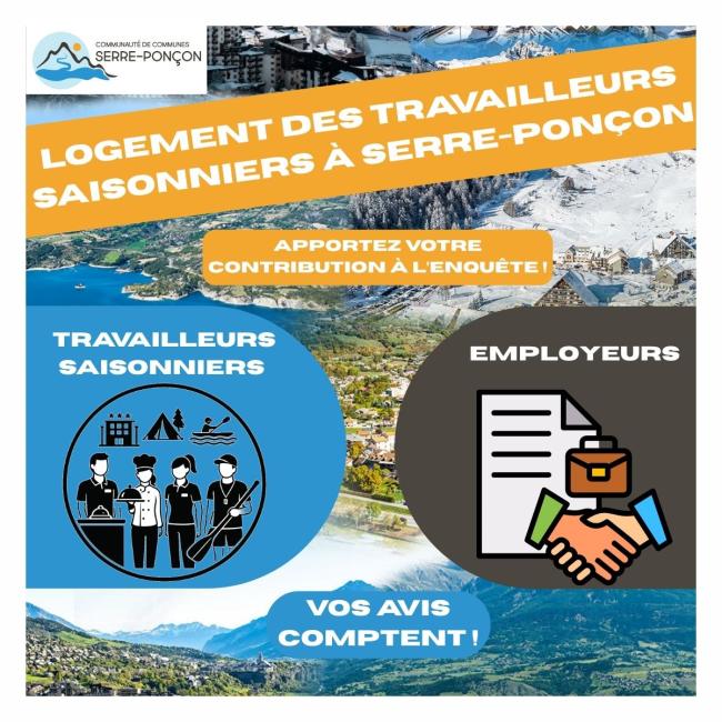 EMPLOYEURS ET SAISONNIERS, DONNEZ-NOUS VOTRE AVIS SUR LE LOGEMENT !