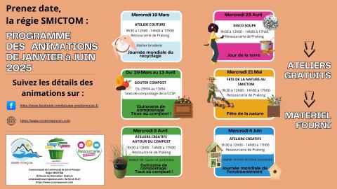 Programme des animations SMICTOM - 1er semestre 2025