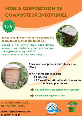 Mise à disposition composteur individuel