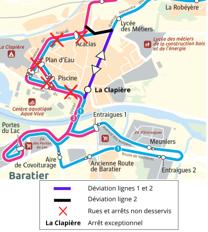 Déviation lignes Vaï Embrun 6-7 juin 2025